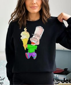 Joe Biden eating ice cream funny art shirt