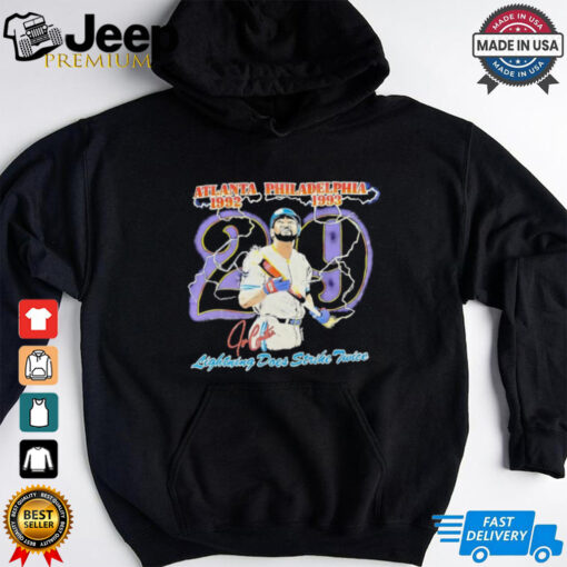 Joe Carter ‘lightning does strike twice vintage shirt