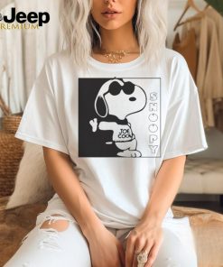 Joe Cool Snoopy Printed White Half Sleeve T Shirt