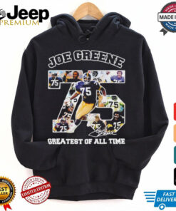 Joe Greene 75 Pittsburgh Steelers greatest of all time signature shirt