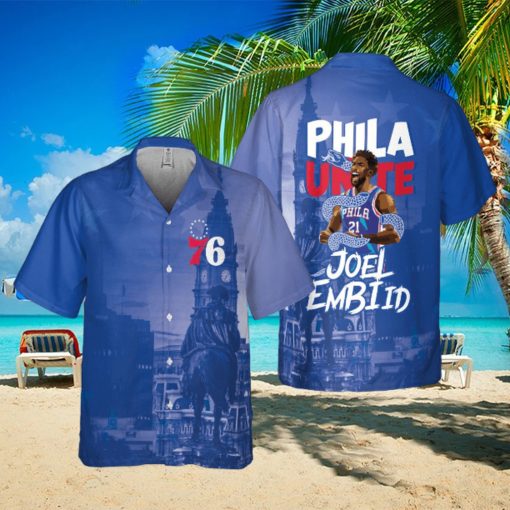 Joel Embiid Stars Player Philadelphia ers Print Casual Full Print Hawaiian Shirt