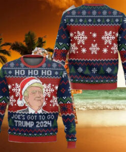 Joe’s Got To Go Trump 2024 Hohoho Ugly Christmas Sweater