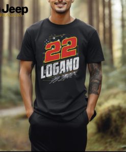 Joey Logano Team Penske Navy Patriotic Men's T Shirts