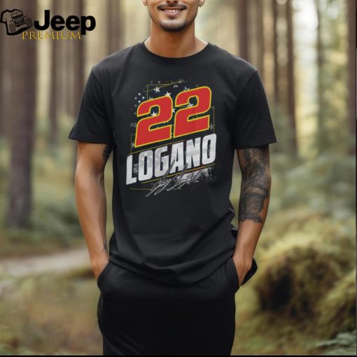 Joey Logano Team Penske Navy Patriotic Men’s T Shirts