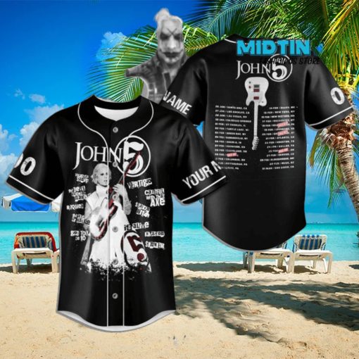 John 5 American Guitarist Custom Name Baseball Jersey