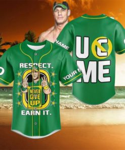 John Cena Respect Earn It Custom Baseball Jersey