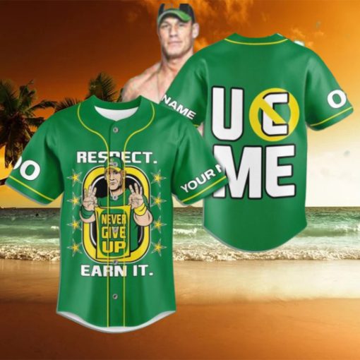 John Cena Respect Earn It Custom Baseball Jersey