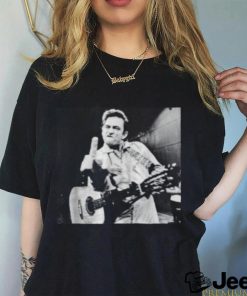 Johnny Cash Flipping off shirt