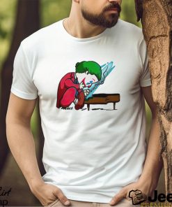 Joker playing the piano in the style of Peanuts shirt