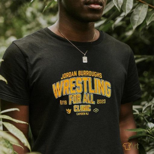 Jordan Burroughs Wrestling for all clinic camden NJ shirt