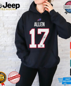 Josh Allen 17 Buffalo Bills Signature T shirts