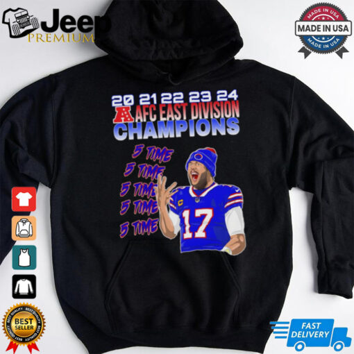 Josh Allen 5 time AFC East Champions shirt