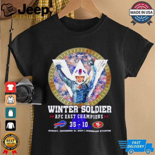 Josh Allen Winter Soldier 2024 Afc East Champions 35 10 49ers shirt