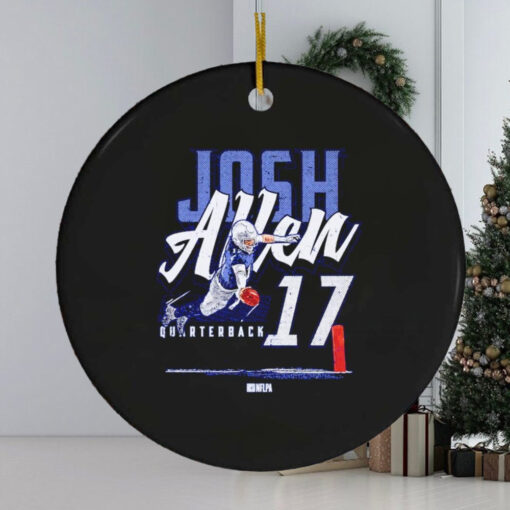 Josh Allen touchdown dive quarterback ornament