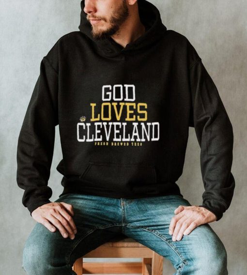 Julie Donuts Wearing God Loves Cleveland Fresh Brewed Shirt