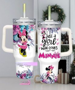 Just A Girl Loves Minnie Tumbler, Minnie Tumbler, Minnie Mouse Tumbler