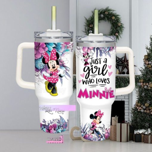 Just A Girl Loves Minnie Tumbler, Minnie Tumbler, Minnie Mouse Tumbler