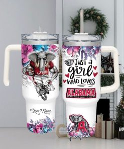 Just A Girl Who Loves Alabama Crimson Tide Customized 40 Oz Tumbler