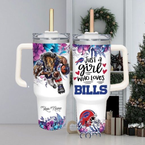 Just A Girl Who Loves Bills Customized 40 Oz Tumbler