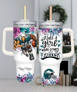 Just A Girl Who Loves Eagles Customized 40 Oz Tumbler