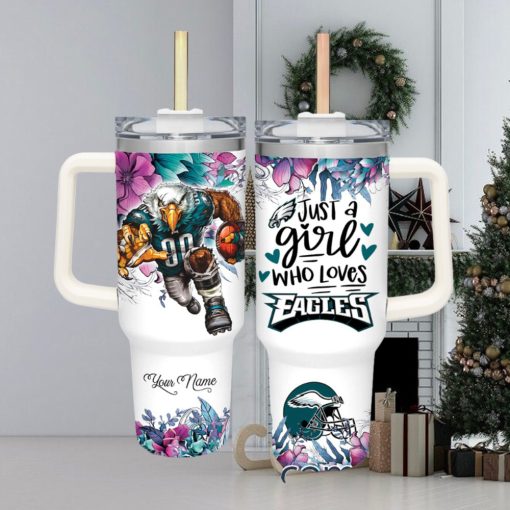 Just A Girl Who Loves Eagles Customized 40 Oz Tumbler