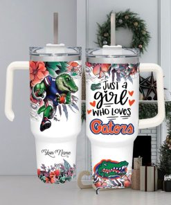 Just A Girl Who Loves Gators Customized 40 Oz Tumbler