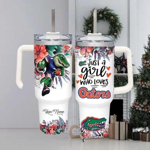 Just A Girl Who Loves Gators Customized 40 Oz Tumbler