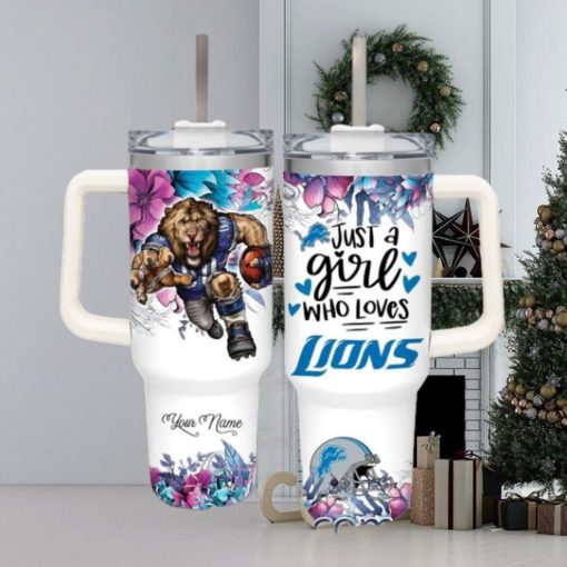 Just A Girl Who Loves Lions Customized 40 Oz Tumbler