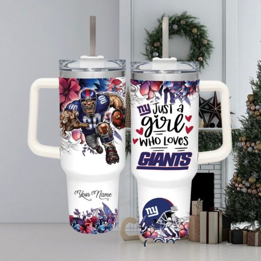 Just A Girl Who Loves NY Giants Customized 40 Oz Tumbler