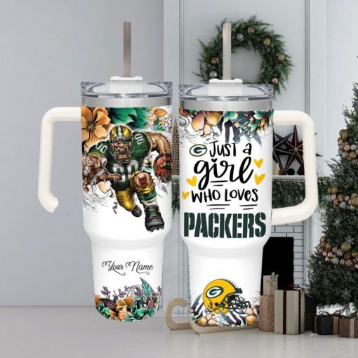 Just A Girl Who Loves Packers Customized 40 Oz Tumbler