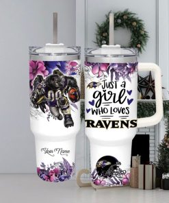 Just A Girl Who Loves Ravens Customized 40 Oz Tumbler