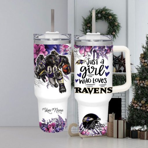 Just A Girl Who Loves Ravens Customized 40 Oz Tumbler