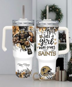 Just A Girl Who Loves Saints Customized 40 Oz Tumbler