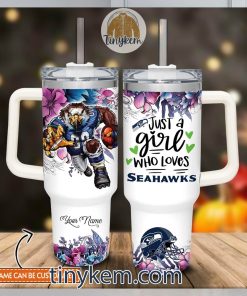 Just A Girl Who Loves Seahawks Customized 40 Oz Tumbler