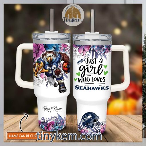 Just A Girl Who Loves Seahawks Customized 40 Oz Tumbler