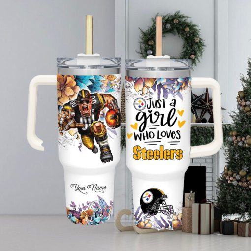 Just A Girl Who Loves Steelers Customized 40 Oz Tumbler