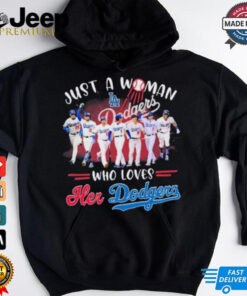 Just A Woman Who Loves Her Los Angeles Dodgers NLCS Shirt