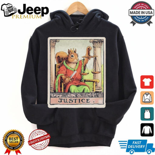 Justice Tarot Card Justice For Squirrel Tarot Card T Shirt