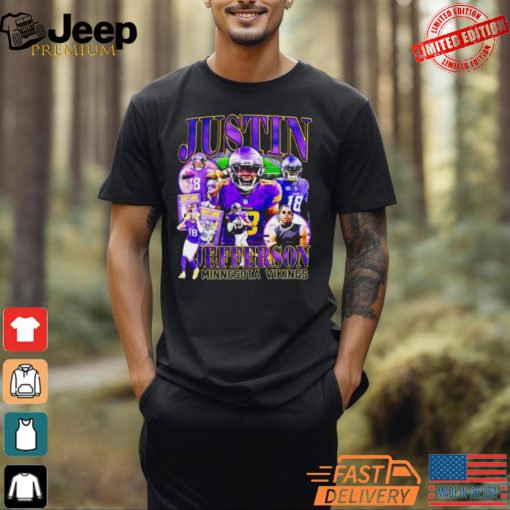 Justin Jefferson 18 Minnesota Vikings Football Vintage Graphic Shirt