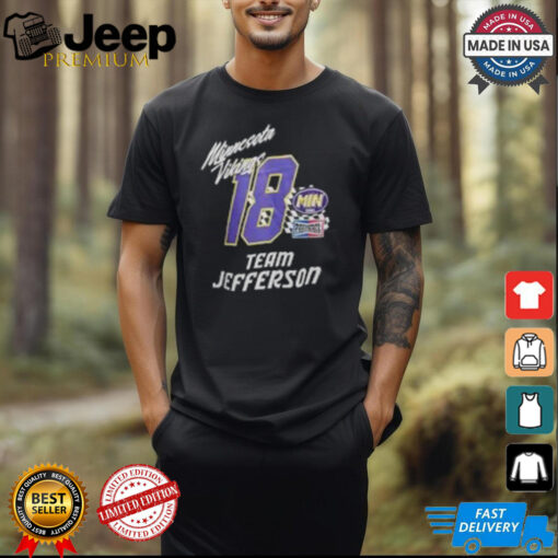 Justin Jefferson Minnesota Vikings Fast Lane Name Number Player T Shirt