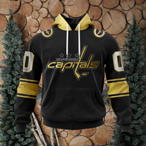 NHL Washington Capitals Special Black And Gold Design Hoodie