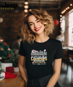 KC Chiefs Super Bowl Champions LVIII 2024 Back2back Skyline T Shirt
