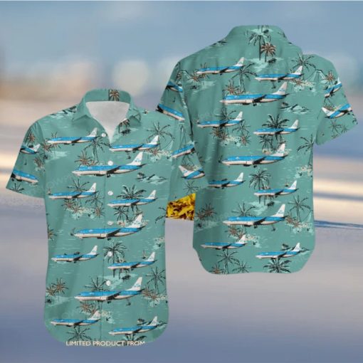 KLM Royal Dutch Airlines Boeing 737 406 Hawaiian Shirt