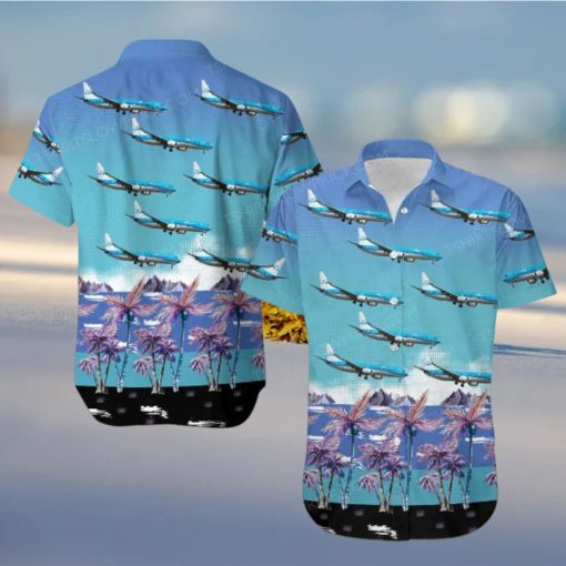 KLM Royal Dutch Airlines Boeing 737 9K2 Hawaiian Shirt