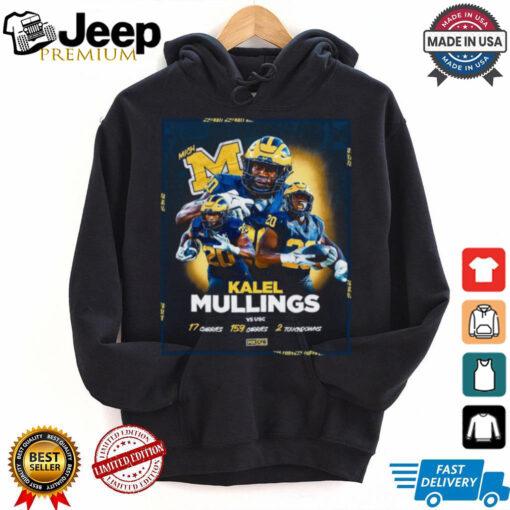 Kalel Mullings Michigan vs. USC Football 17 Carries 159 Carries 2 Touchdowns Shirt