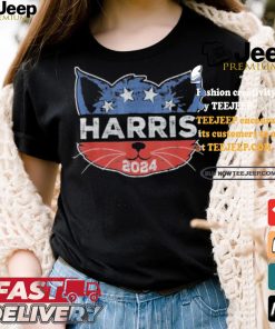 Kamala Harris 2024 Button Cat Face For Cat Lady Kamala Lover T shirt