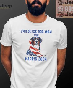 Kamala Harris 2024 Short Sleeve Tee Childless Dog Mom for Harris 2024 Shirt Dog Mom Election Top Patriotic Dog Mom Shirt