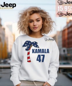 Kamala Harris 47 Coconut Tree USA Flag T Shirts