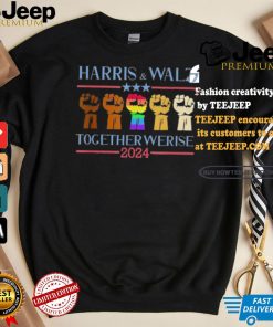 Kamala Harris And Tim Walz Together Werise Election LGBTQ Colorful Strong Arm 2024 T shirt