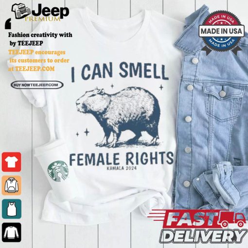 Kamala Harris Capybara I Can Smell Female Rights Support Kamala 2024 T shirt